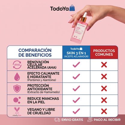 Bella Skin 3 en 1 – Loción Corporal Hidratante y Aclarante