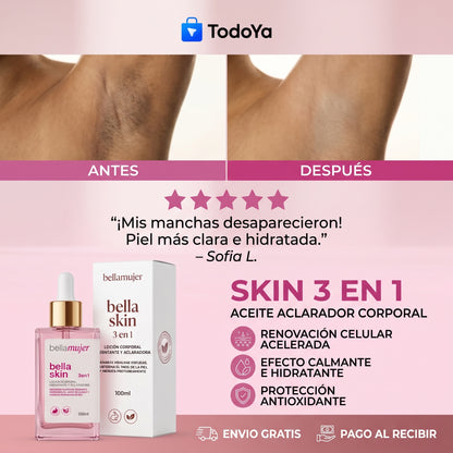 Bella Skin 3 en 1 – Loción Corporal Hidratante y Aclarante